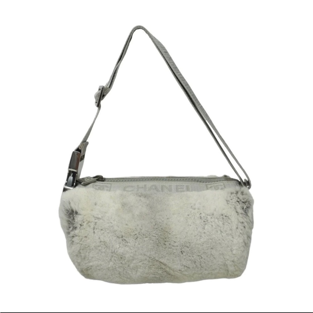 Authentic Chanel rabbit fur shoulder bag